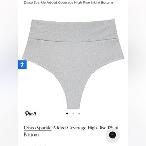 Montce Disco Sparkle Added Coverage High Rise Bikini Bottom